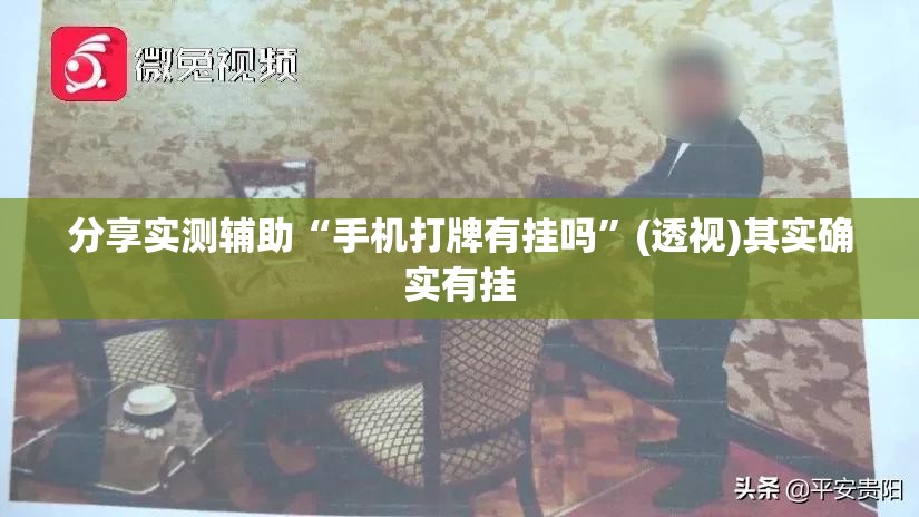 分享实测辅助“手机打牌有挂吗”(透视)其实确实有挂