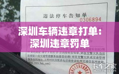 深圳车辆违章打单:深圳违章罚单 深圳车辆违章打单:深圳违章罚单