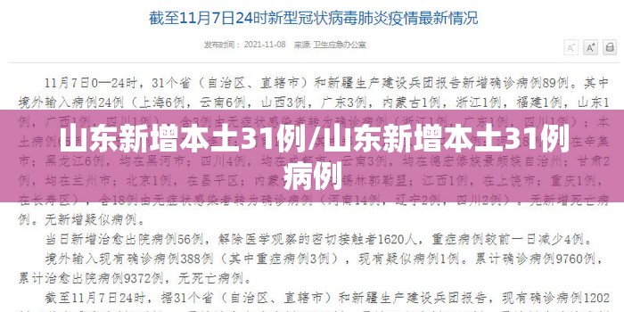 山东新增本土31例/山东新增本土31例病例 山东新增本土31例/山东新增本土31例病例
