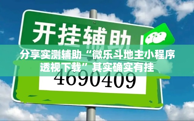 分享实测辅助“微乐斗地主小程序透视下载”其实确实有挂