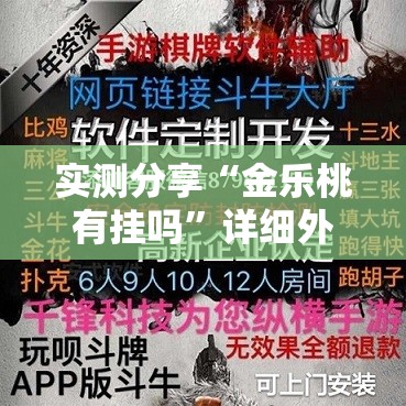 实测分享“金乐桃有挂吗”详细外挂透视辅助软件教程