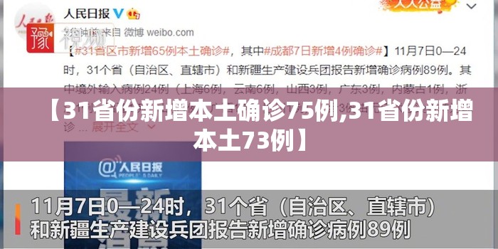 【31省份新增本土确诊75例,31省份新增本土73例】 【31省份新增本土确诊75例,31省份新增本土73例】