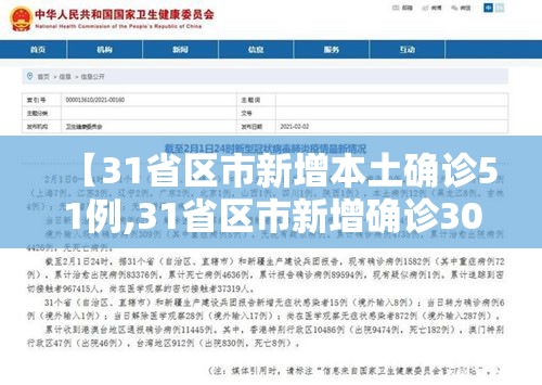 【31省区市新增本土确诊51例,31省区市新增确诊30例本土12例】 【31省区市新增本土确诊51例,31省区市新增确诊30例本土12例】