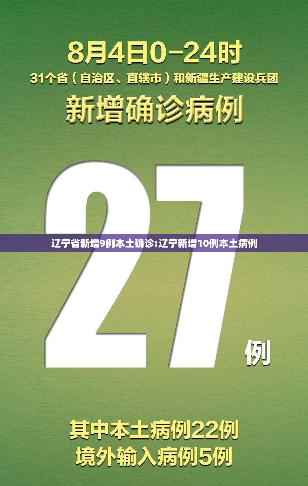 辽宁省新增9例本土确诊:辽宁新增10例本土病例 辽宁省新增9例本土确诊:辽宁新增10例本土病例