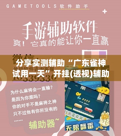 分享实测辅助“广东雀神试用一天”开挂(透视)辅助神器