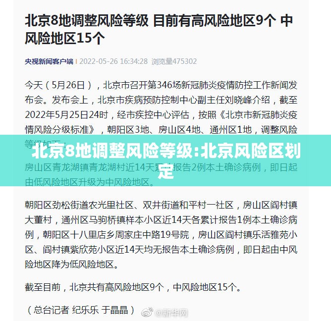 北京8地调整风险等级:北京风险区划定