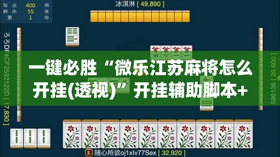 一键必胜“微乐江苏麻将怎么开挂(透视)”开挂辅助脚本+详细开挂安装教程