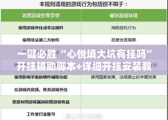 一键必胜“心悦填大坑有挂吗”开挂辅助脚本+详细开挂安装教程