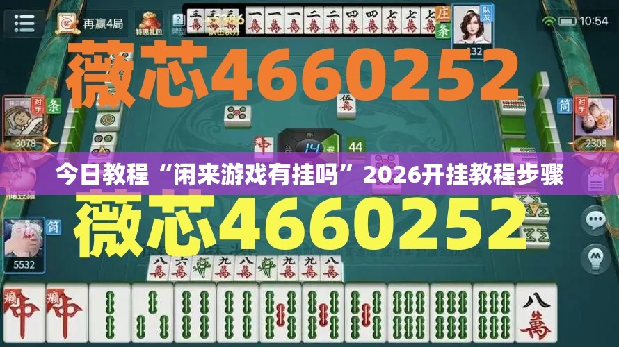 今日教程“闲来游戏有挂吗”2026开挂教程步骤