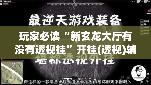 玩家必读“新玄龙大厅有没有透视挂”开挂(透视)辅助神器