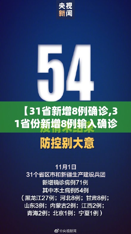 【31省新增8例确诊,31省份新增8例输入确诊病例】