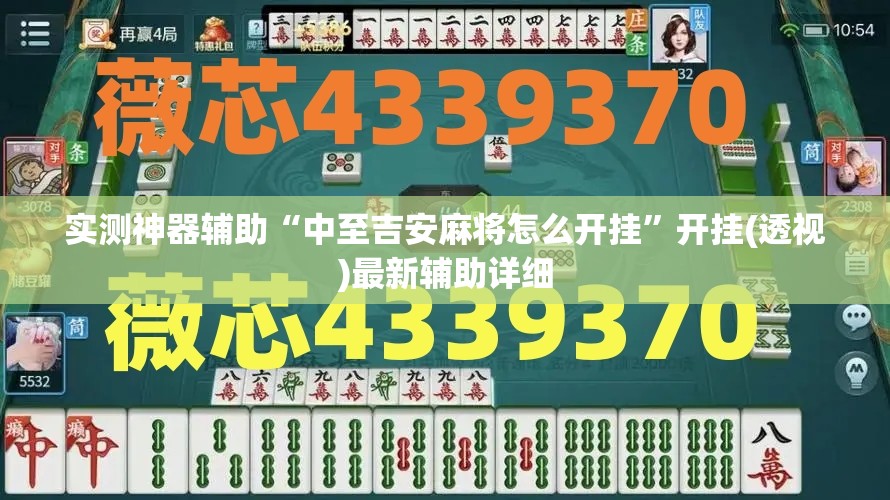 实测神器辅助“中至吉安麻将怎么开挂	”开挂(透视)最新辅助详细