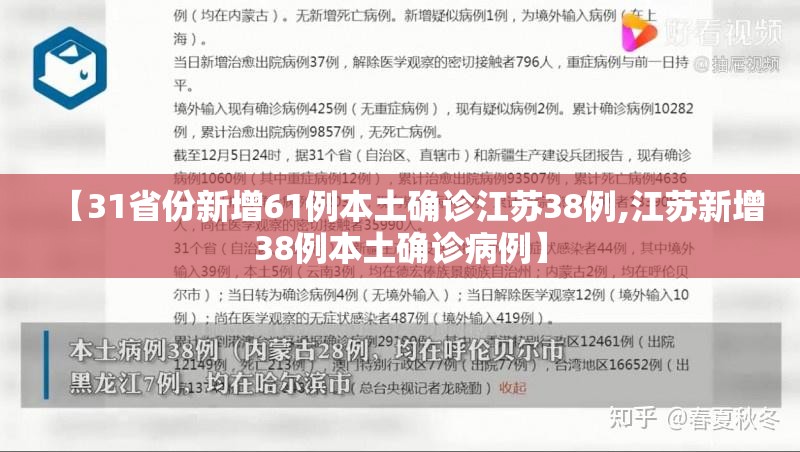 【31省份新增61例本土确诊江苏38例,江苏新增38例本土确诊病例】 【31省份新增61例本土确诊江苏38例,江苏新增38例本土确诊病例】