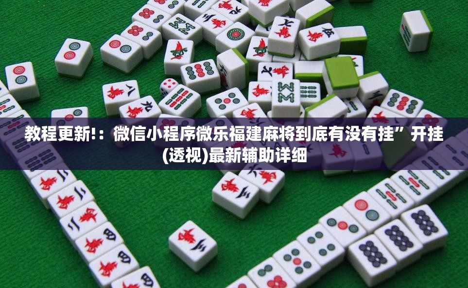 教程更新!：微信小程序微乐福建麻将到底有没有挂”开挂(透视)最新辅助详细