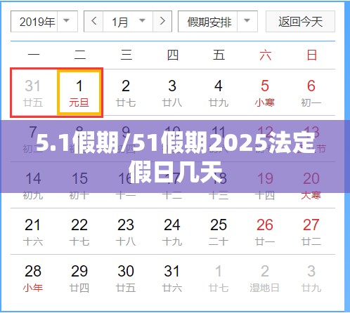 5.1假期/51假期2025法定假日几天