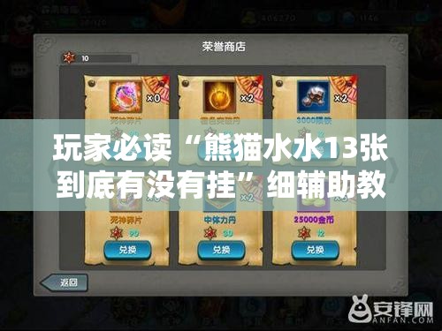 玩家必读“熊猫水水13张到底有没有挂”细辅助教程分享