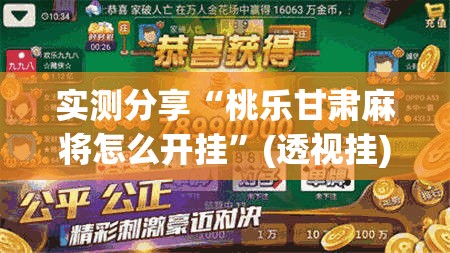 实测分享“桃乐甘肃麻将怎么开挂”(透视挂)辅助下载教程