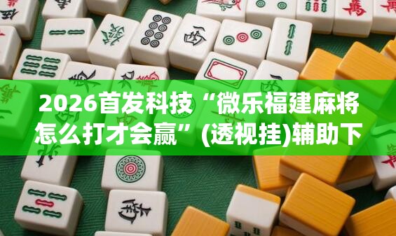 2026首发科技“微乐福建麻将怎么打才会赢	”(透视挂)辅助下载教程