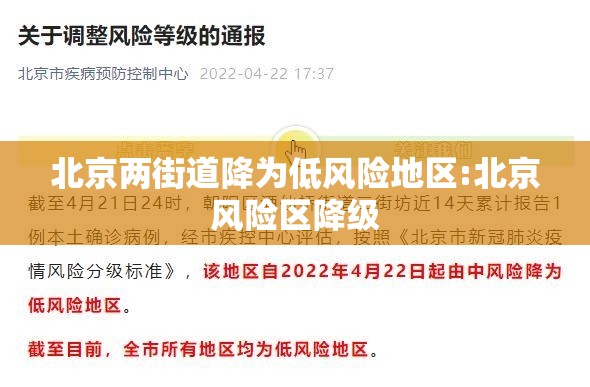北京两街道降为低风险地区:北京风险区降级 北京两街道降为低风险地区:北京风险区降级