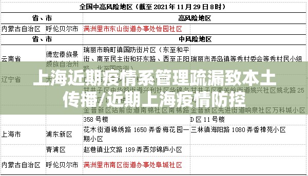 上海近期疫情系管理疏漏致本土传播/近期上海疫情防控