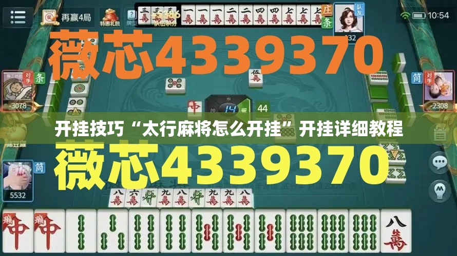 开挂技巧“太行麻将怎么开挂”开挂详细教程