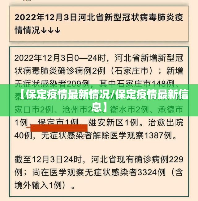 【保定疫情最新情况/保定疫情最新信息】 【保定疫情最新情况/保定疫情最新信息】