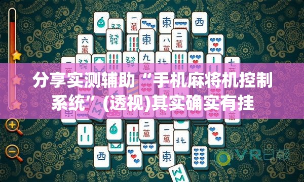 分享实测辅助“手机麻将机控制系统”(透视)其实确实有挂