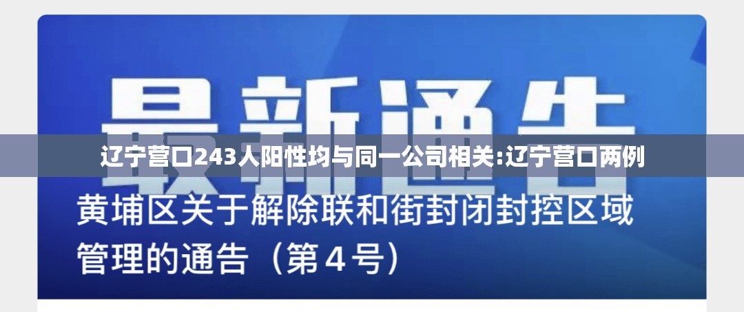 辽宁营口243人阳性均与同一公司相关:辽宁营口两例 辽宁营口243人阳性均与同一公司相关:辽宁营口两例