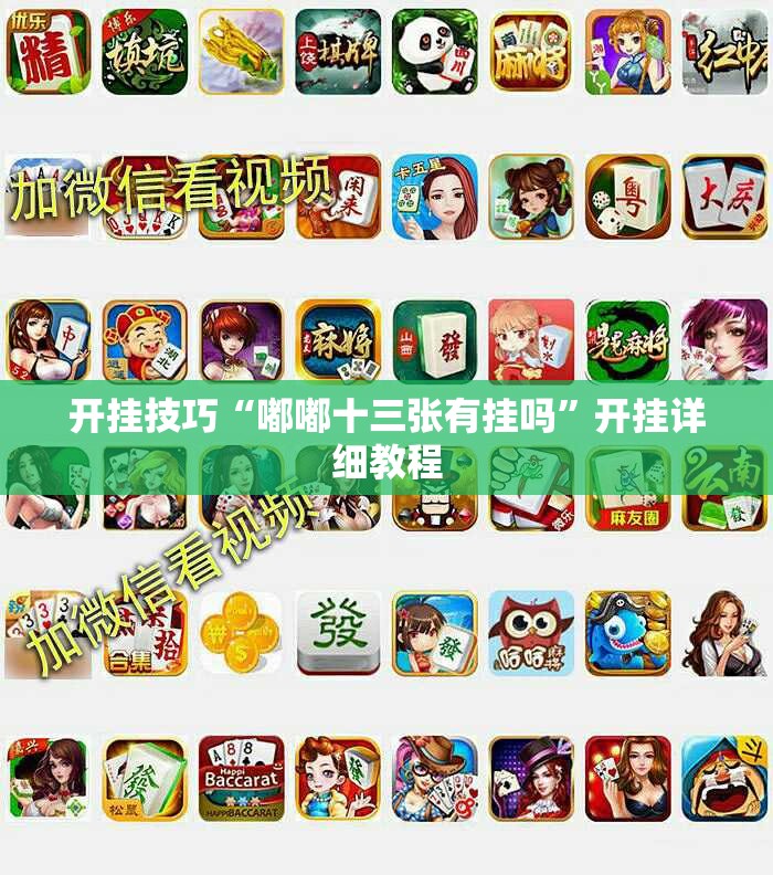 开挂技巧“嘟嘟十三张有挂吗”开挂详细教程