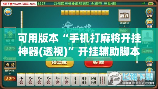 可用版本“手机打麻将开挂神器(透视)”开挂辅助脚本+详细开挂安装教程