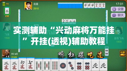 实测辅助“兴动麻将万能挂”开挂(透视)辅助教程