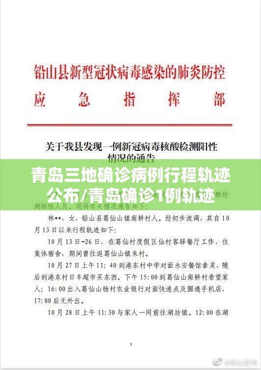 青岛三地确诊病例行程轨迹公布/青岛确诊1例轨迹 青岛三地确诊病例行程轨迹公布/青岛确诊1例轨迹