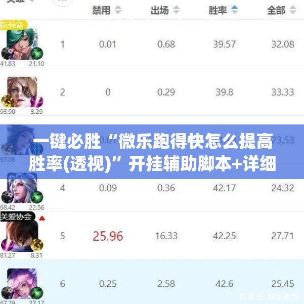 一键必胜“微乐跑得快怎么提高胜率(透视)	”开挂辅助脚本+详细开挂安装教程
