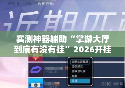 实测神器辅助“掌游大厅到底有没有挂	”2026开挂教程步骤