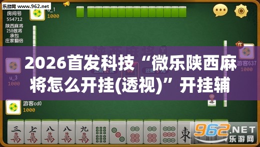 2026首发科技“微乐陕西麻将怎么开挂(透视)”开挂辅助脚本+详细开挂安装教程