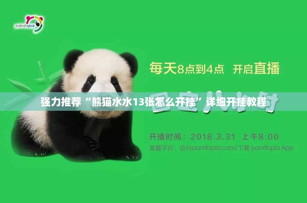 强力推荐“熊猫水水13张怎么开挂”详细开挂教程