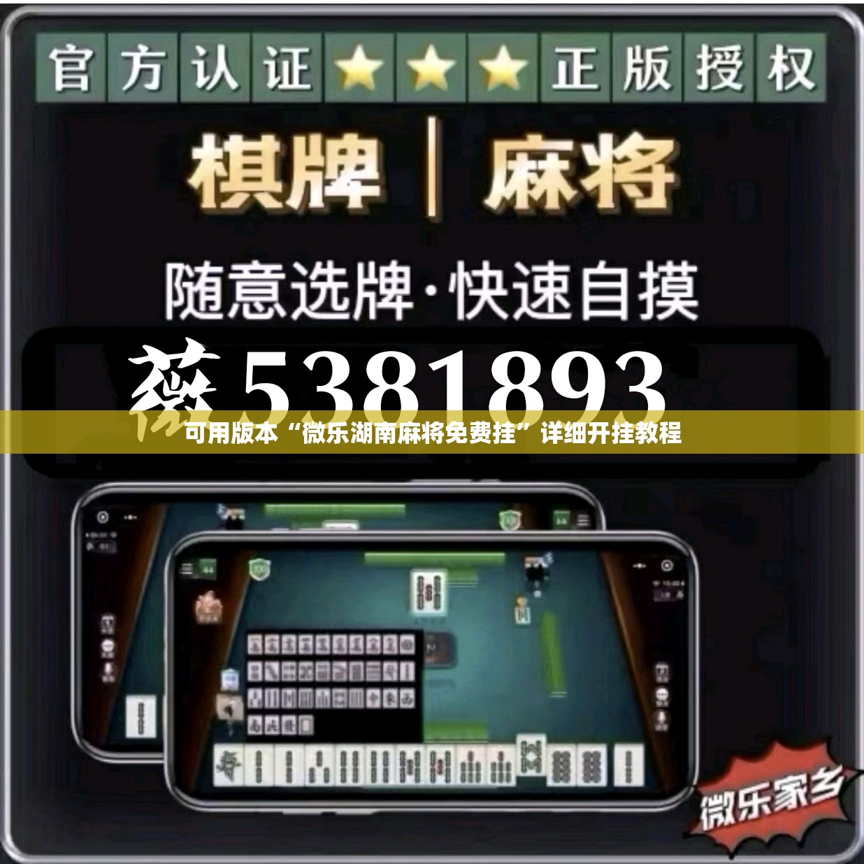 可用版本“微乐湖南麻将免费挂”详细开挂教程