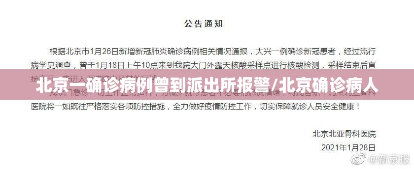北京一确诊病例曾到派出所报警/北京确诊病人