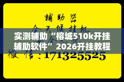实测辅助“榕城510k开挂辅助软件	”2026开挂教程步骤