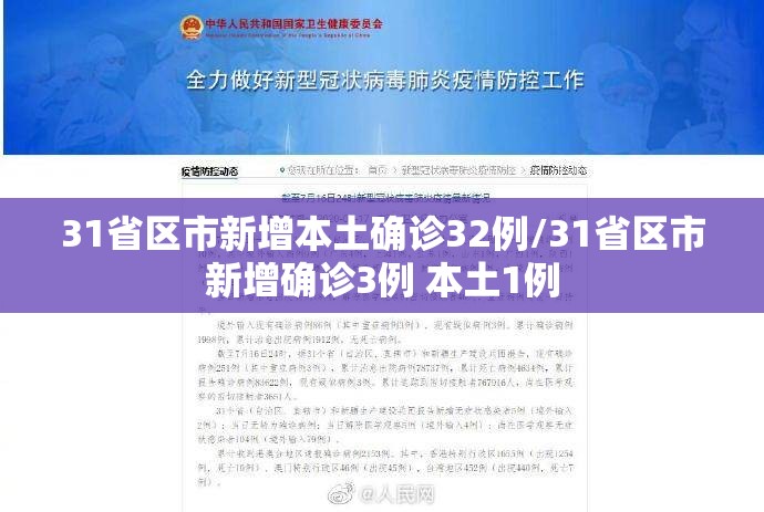 31省区市新增本土确诊32例/31省区市新增确诊3例 本土1例 31省区市新增本土确诊32例/31省区市新增确诊3例 本土1例