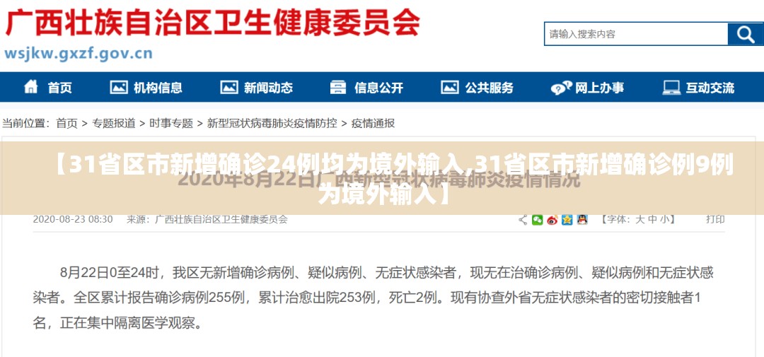 【31省区市新增确诊24例均为境外输入,31省区市新增确诊例9例为境外输入】 【31省区市新增确诊24例均为境外输入,31省区市新增确诊例9例为境外输入】