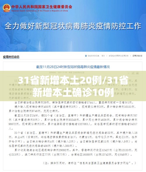 31省新增本土20例/31省新增本土确诊10例 31省新增本土20例/31省新增本土确诊10例