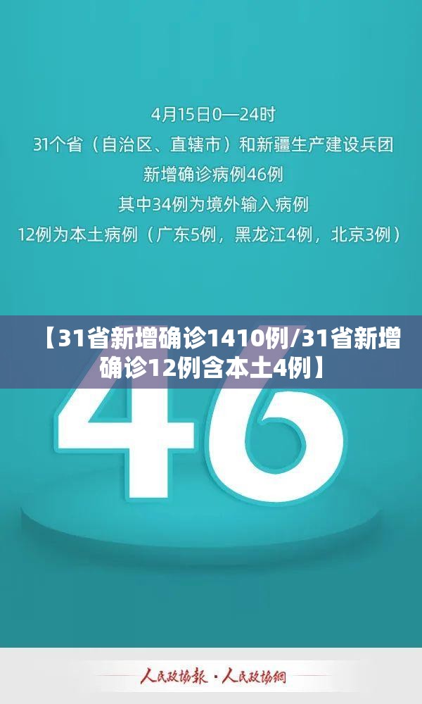 【31省新增确诊1410例/31省新增确诊12例含本土4例】 【31省新增确诊1410例/31省新增确诊12例含本土4例】