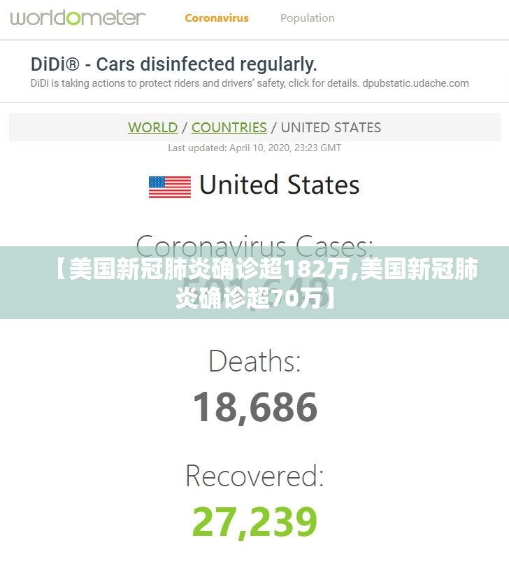 【美国新冠肺炎确诊超182万,美国新冠肺炎确诊超70万】 【美国新冠肺炎确诊超182万,美国新冠肺炎确诊超70万】