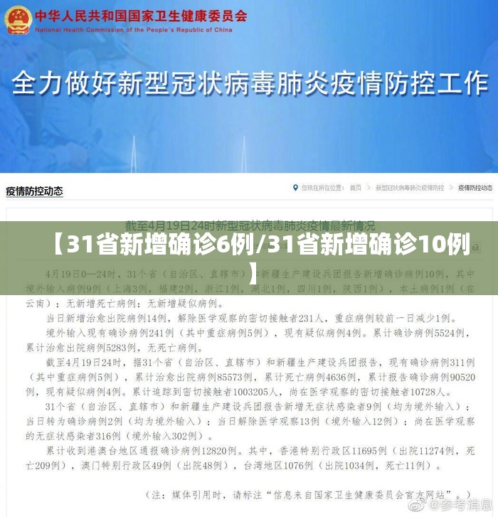 【31省新增确诊6例/31省新增确诊10例】