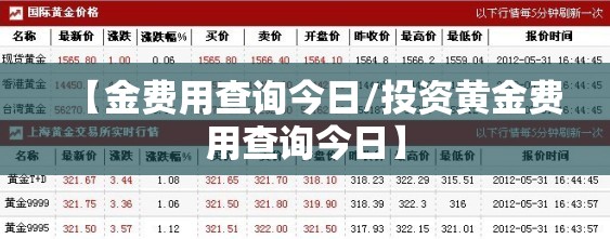 【金费用查询今日/投资黄金费用查询今日】 【金费用查询今日/投资黄金费用查询今日】