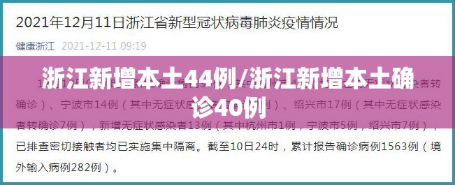 浙江新增本土44例/浙江新增本土确诊40例