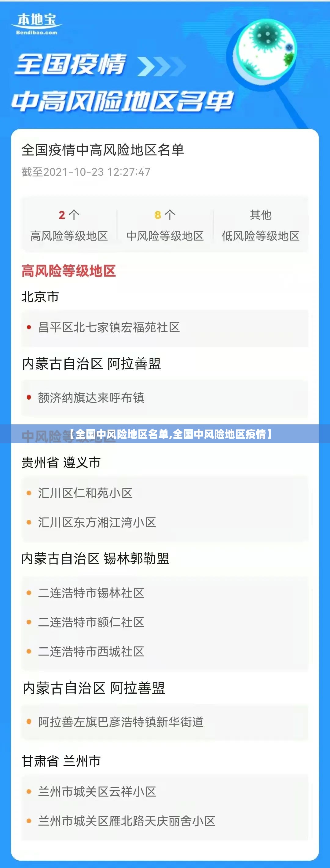 【全国中风险地区名单,全国中风险地区疫情】 【全国中风险地区名单,全国中风险地区疫情】