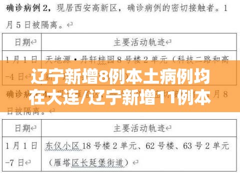 辽宁新增8例本土病例均在大连/辽宁新增11例本土病例 均在大连行动轨迹
