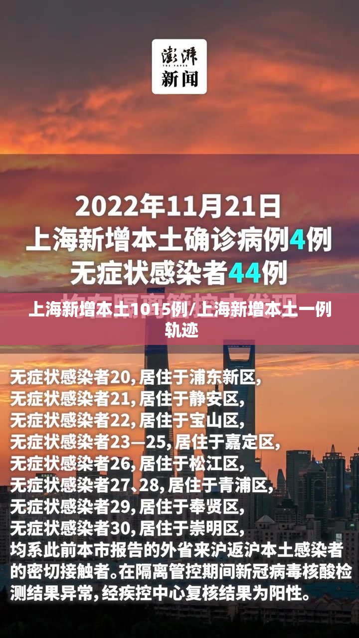 上海新增本土1015例/上海新增本土一例 轨迹